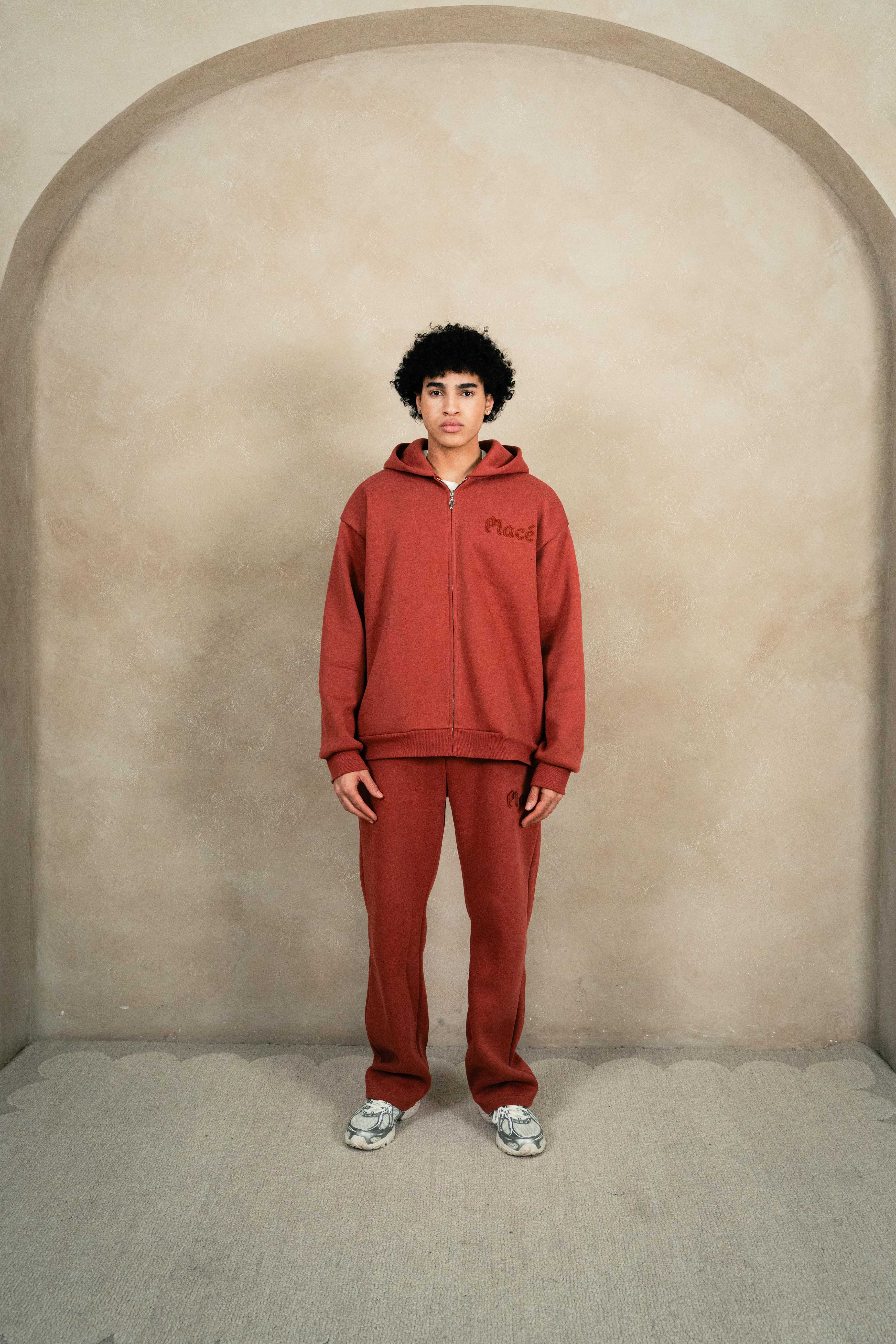Elevate Tracksuit Rust Red