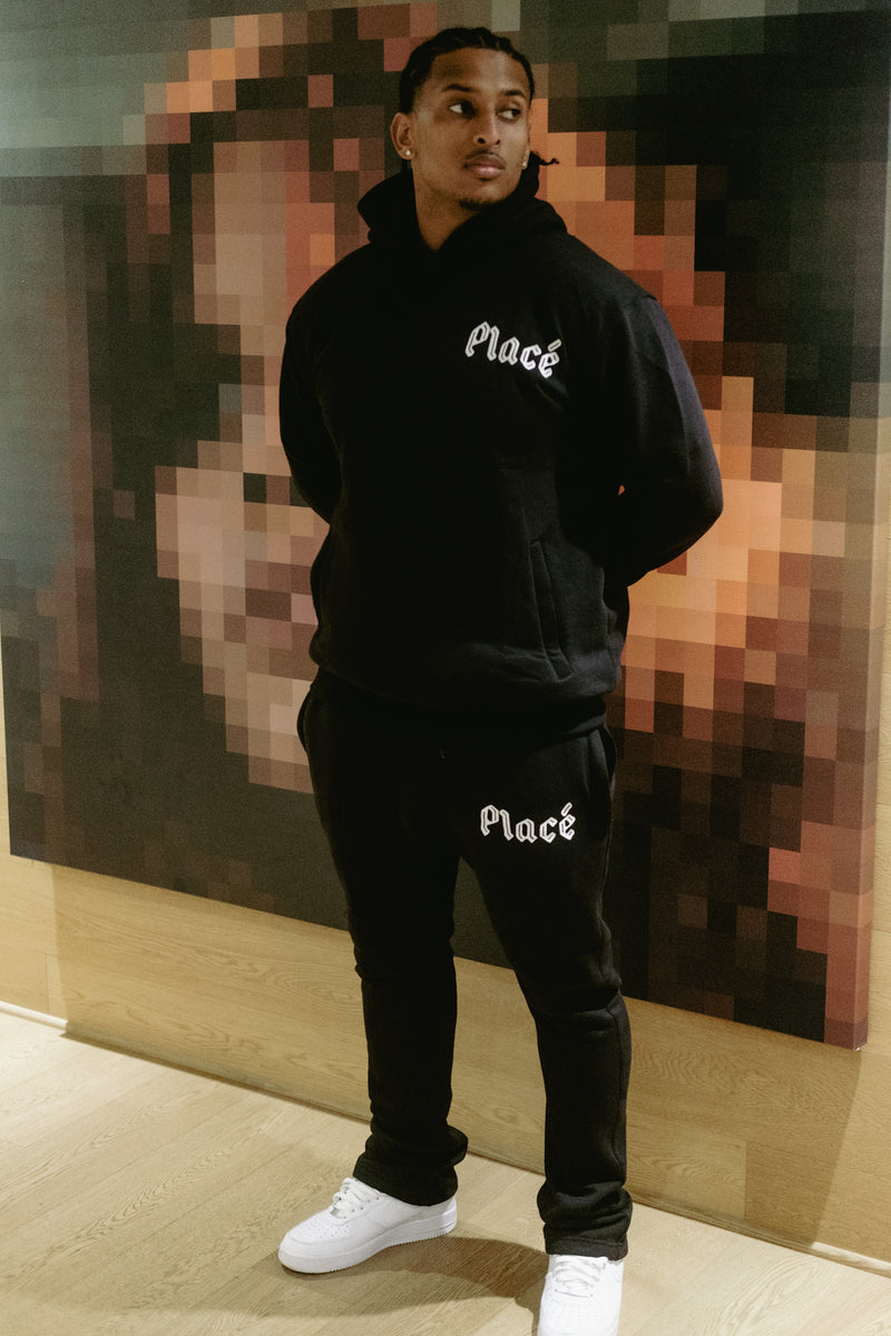 P FLARE BLACK SWEATSUIT – Placé En Français