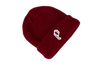 P BURGUNDY EMBROIDERED BEANIE