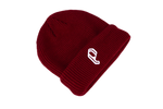 P BURGUNDY EMBROIDERED BEANIE
