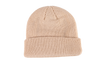 P BEIGE EMBROIDERED BEANIE