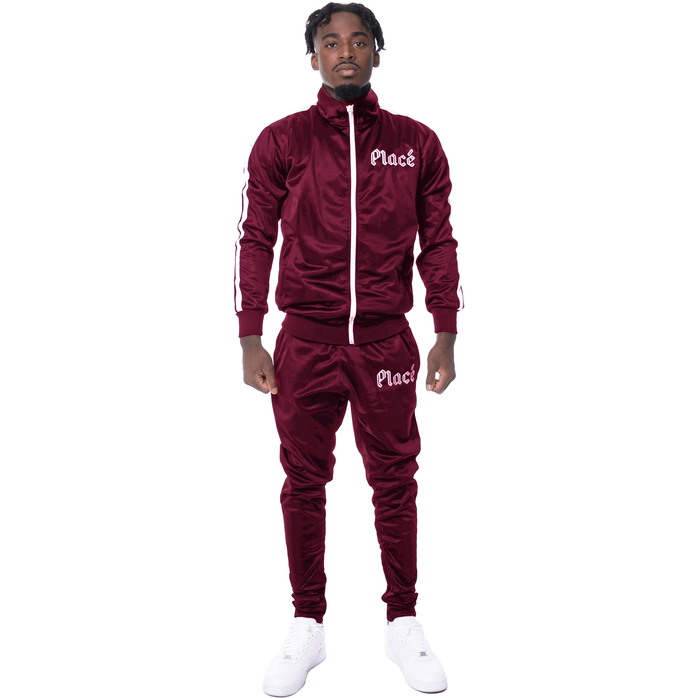 EXECUTIVE BURGUNDY TRACKSUIT – Placé En Français