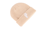 P BEIGE EMBROIDERED BEANIE