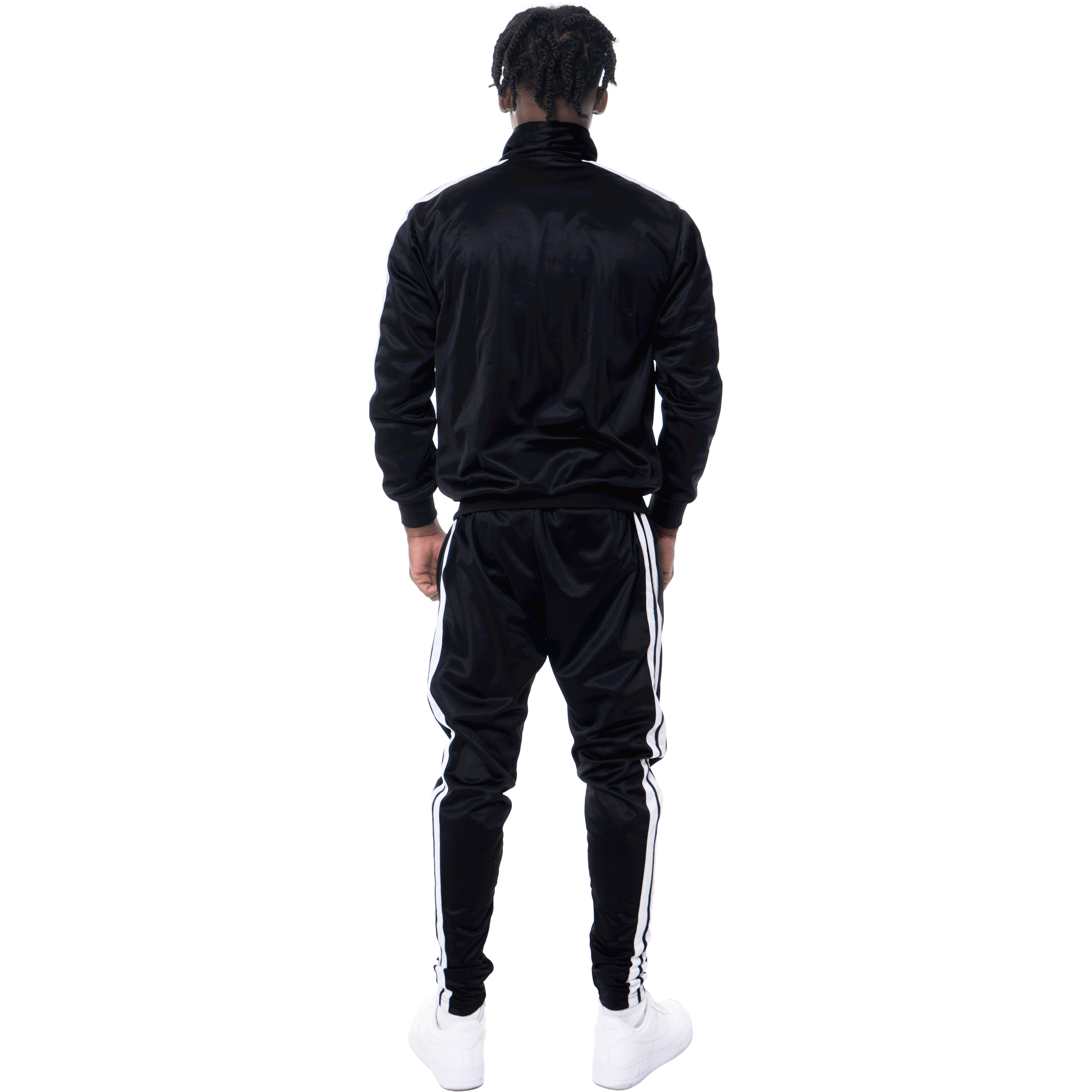 Adidas velour tracksuit mens top black