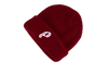 P BURGUNDY EMBROIDERED BEANIE