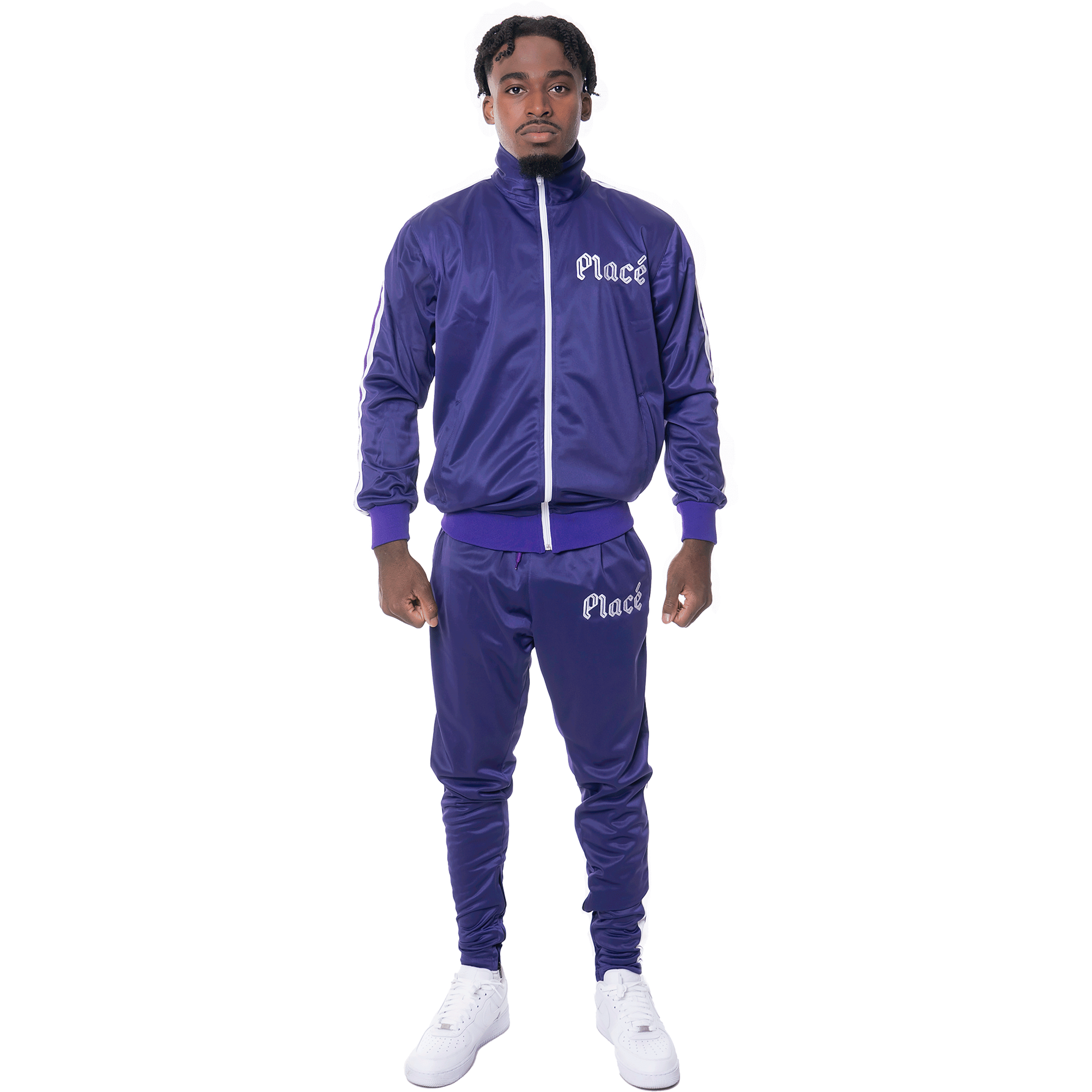 Purple tracksuit shop