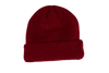 P BURGUNDY EMBROIDERED BEANIE